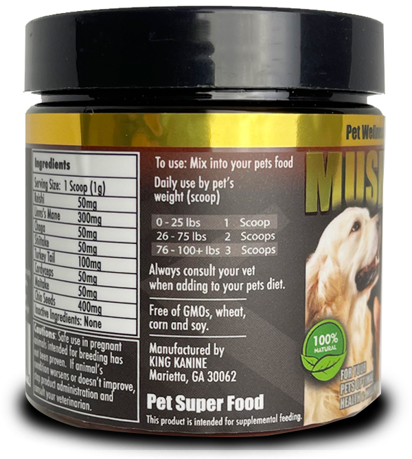 NEW! Mushroom Plus+ for Dogs and Cats - KING KOMB
